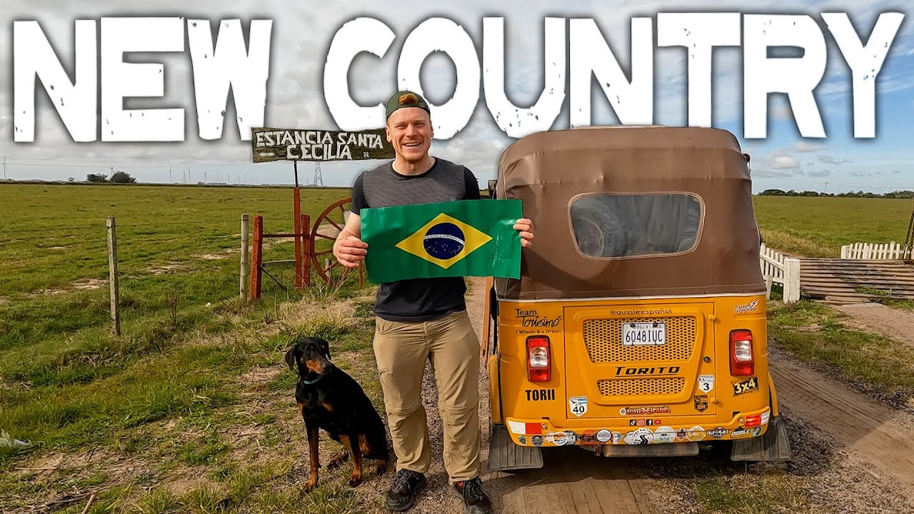 Entering into BRAZIL in a Tuk Tuk 🇧🇷​ | Episode 16