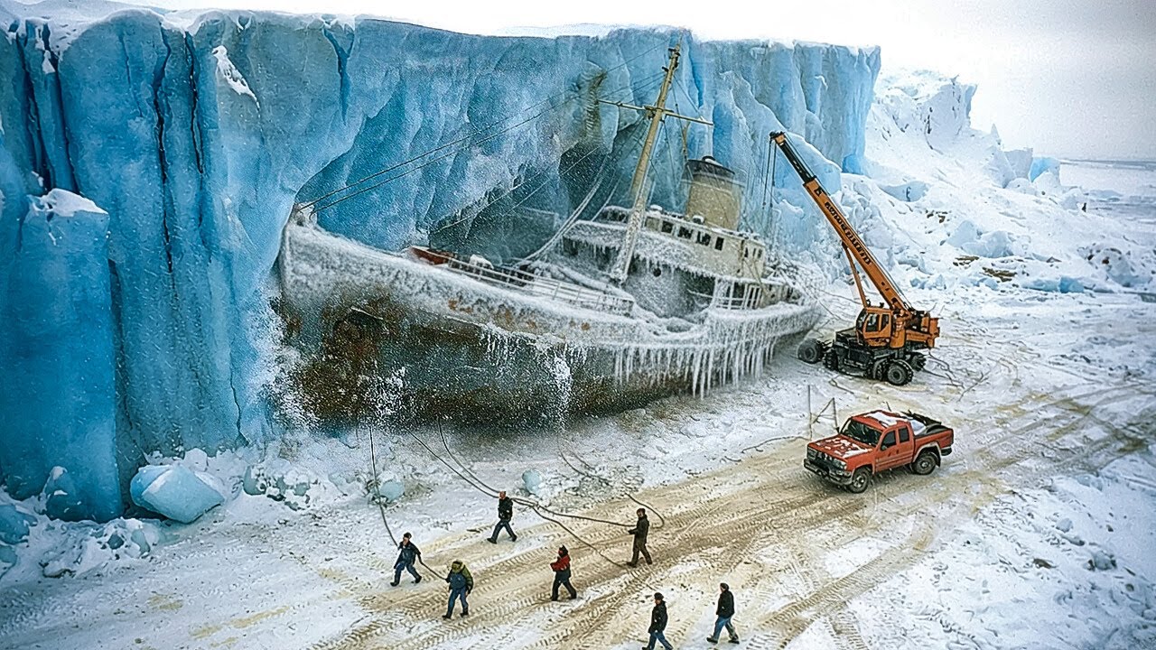 Исследователи обнаружили в Антарктическом море затонувшее судно, «застывше