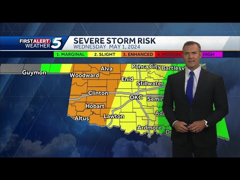 Wednesday May 1, 2024 Timeline: More severe storms