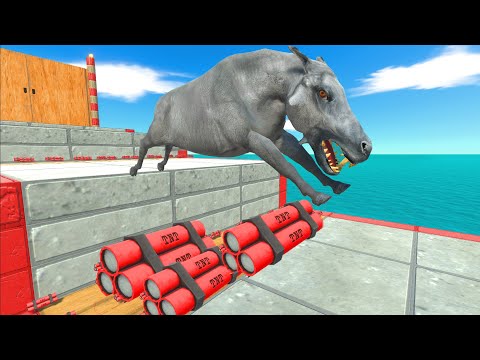 Jump units over dynamite - Animal Revolt Battle Simulator