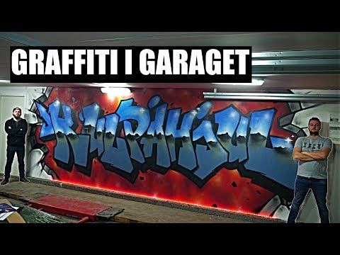 7 METER VÄGGDEKOR MED SPRAYBURK I GARAGET - [VLOGG #157]