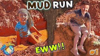 KIDS MUD OBSTACLE COURSE! RACE WORKOUT CHALLENGE! Playing w DIRT & WATER FUNnel Vision Vlog