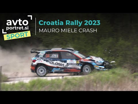 Mauro Miele - Luca Beltrame crash on shakedown - WRC Croatia Rally 2023 | Avtoportret.si