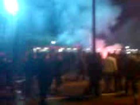 KSC-VFB 1.3.2009 Randale nach dem Spiel