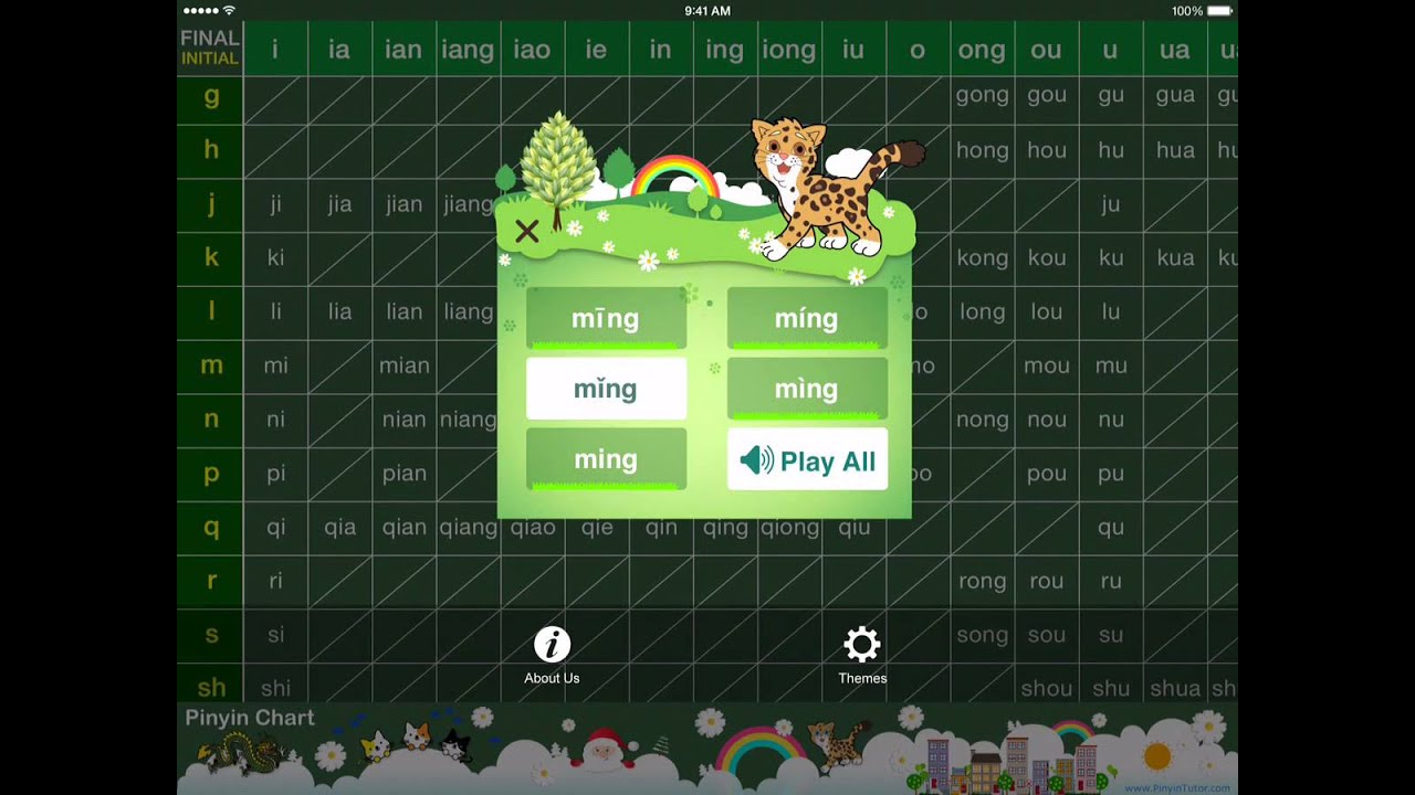 Pinyin Chart - Learn all Chinese pronunciations with PinyinTutor.com - iOS App - Video Preview