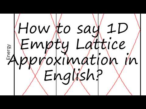How to pronounce 1D Empty Lattice Approximation in English?