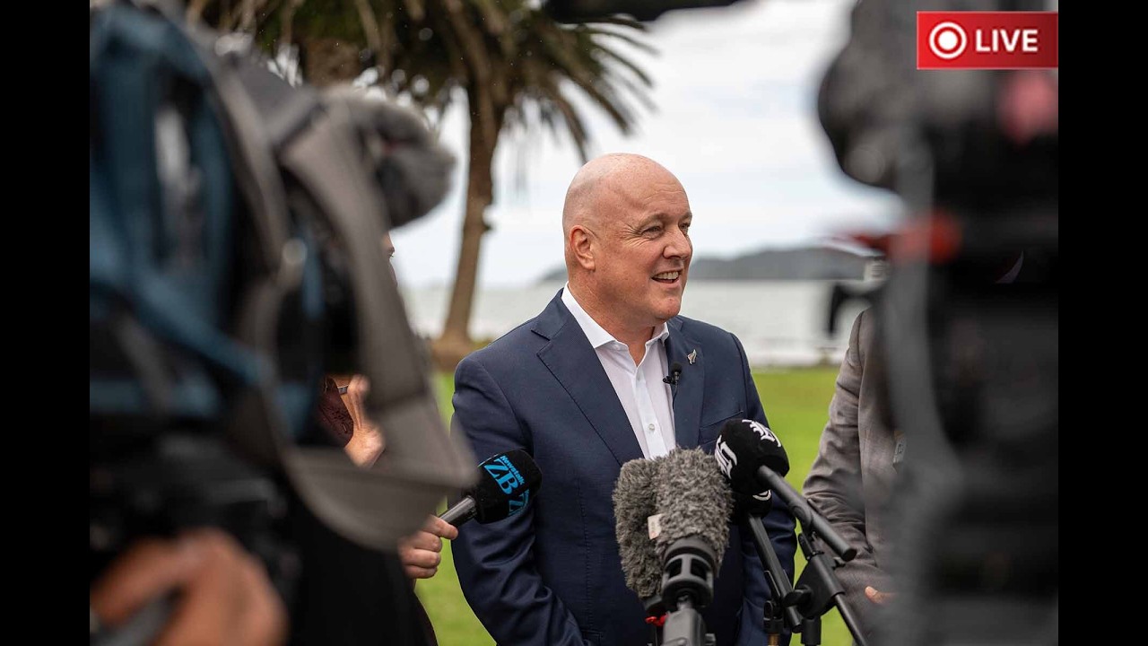 NZ Herald Live:Christopher Luxon speaks to media