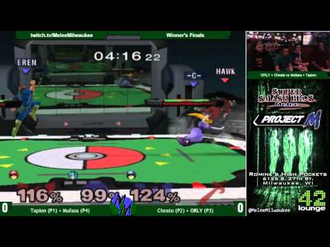 Construct 24 - Tapion (P1) + Mufasa (P4) vs Cheato (P2) + ORLY (P3) - Melee 2v2 Winners Finals