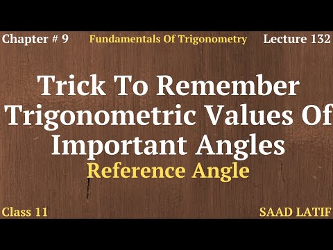 Class 11 Maths | Lecture 132 | Chapter 9 | Trick To Remember Trigonometric Ratios of 0,30,45,60,90