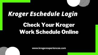 Kroger Employee Login