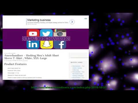 #merchandiser – Hashtag Men’s Adult Short Sleeve T-Shirt , White, XXX-Large