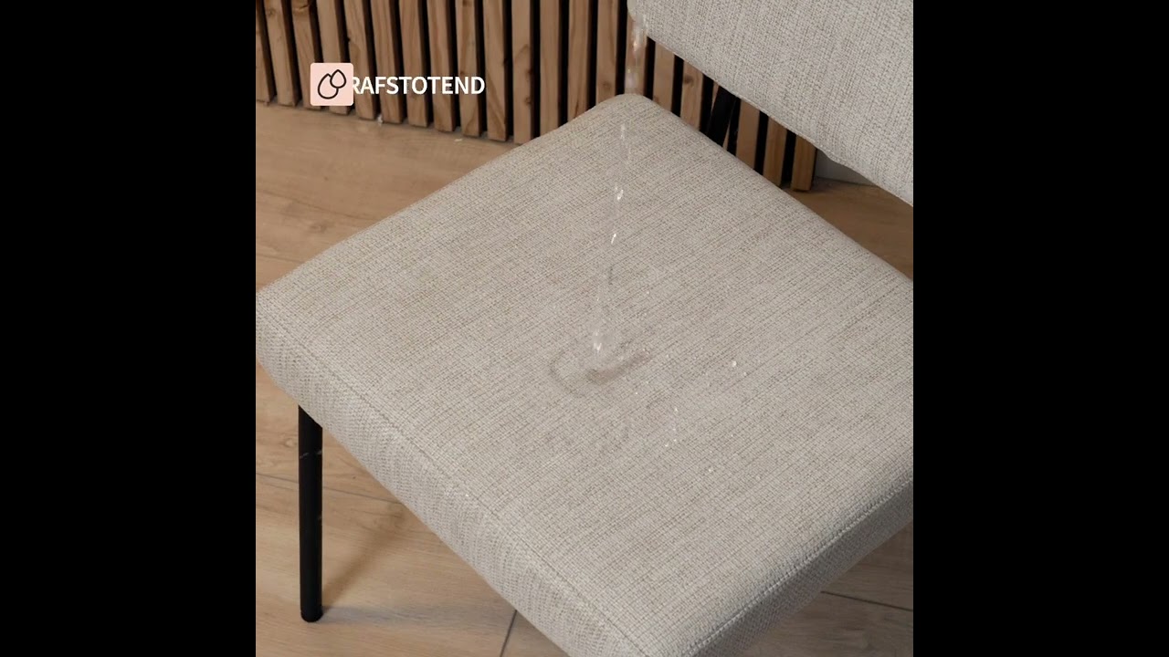 Scandinavische eetkamerstoel Espen groen gerecyclede stof