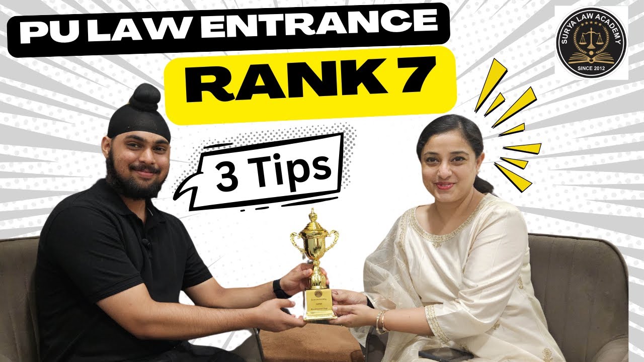 Bhavbhanjanjot shares his journey to AIR 7 in PU Law Entrance 2025