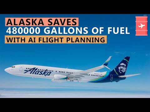 Alaska saves 480000 gallons of fuel with AI assisted flight planning.