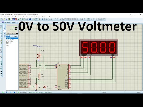0V to 50V Voltmeter Using 7 segment Display With Arduino & Max7219 IC