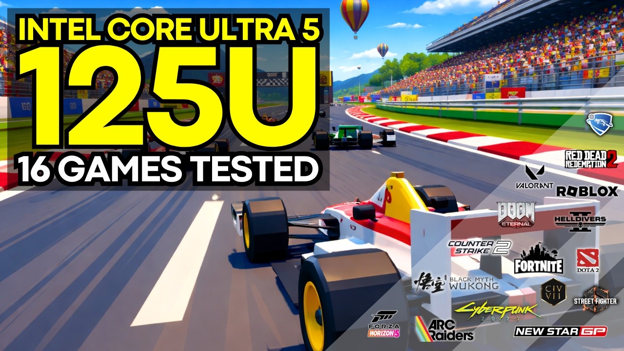 16 Games Tested on Intel Core Ultra 5 125U Mini PC | GMKTEC K15 Gaming Performance