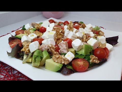 ENSALADA DE AGUACATE Y ATÚN.  Con vinagreta de limón! #nuberosaylila