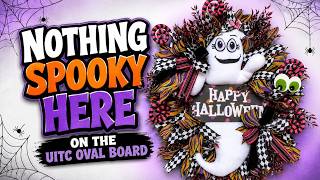 NOTHING SPOOKY HERE! 👻 Fun Halloween Wreath on the UITC Oval Board | KIT053GG-26