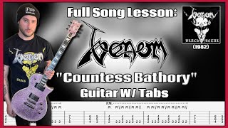 Lesson: Venom (1982) "Countess Bathory" Guitar W/ Tabs 