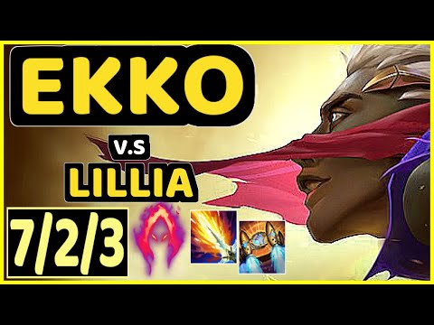BLESS (EKKO) vs LILLIA - 7/2/3 KDA JUNGLE GAMEPLAY - KR Ranked GRANDMASTER