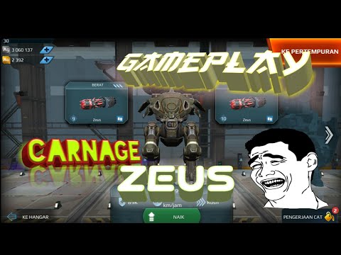 War Robots - Carnage Double Zeus Weapon Gameplay Build