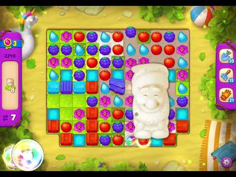 GardenScapes Level 2240 no boosters (13 moves)