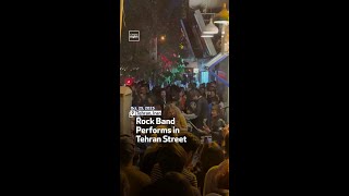 Rock Band Performs In Tehran Street