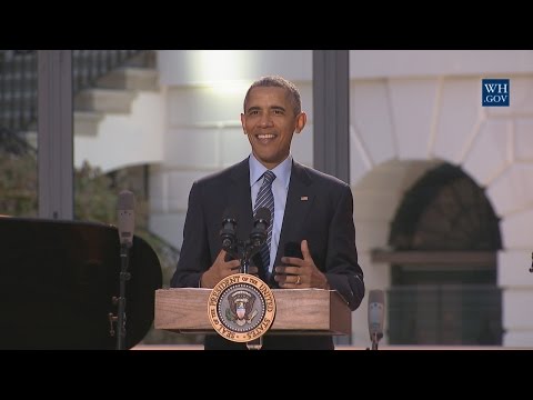 President Obama Speaks at the International Jazz Day Concert