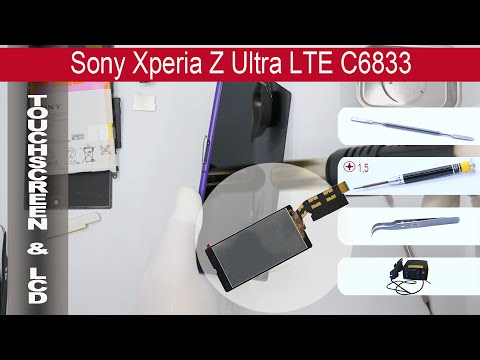 Wie kann man 🔧 Display & Touch screen 📱 Sony Xperia Z Ultra (C6802, C6806, C6833) ersetzen