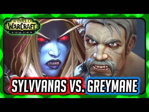 WOW Legion 🌟 SYLVANAS VS. GENN GRAYMANE Cutscene/Cinematic - Ending of Stormheim