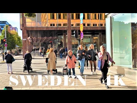 STOCKHOLM WALK 4K: Norrmalmstorg - Hamngatan - Kungsträdgården - Strömgatan