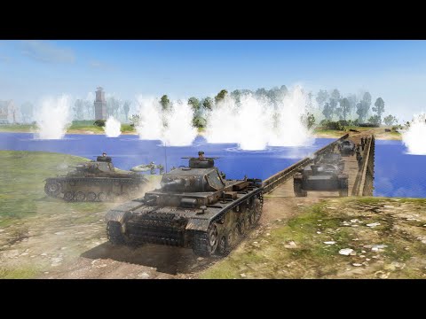 Battle of France 1940  I  Our 7th Panzerdivision is crossing the Meuse River  I  Ghost Division