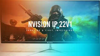 NVision IP22v1 Frameless Monitor 75 Hz Unboxing and First Impressions.