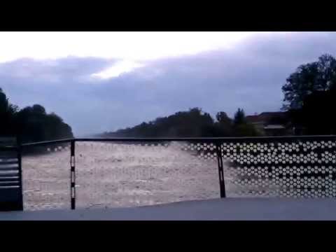 Die Mur beim Grenzübergang Bad Radkersburg