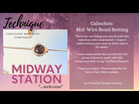 How to wrap a small cabochon in the middle of a wire for jewelry