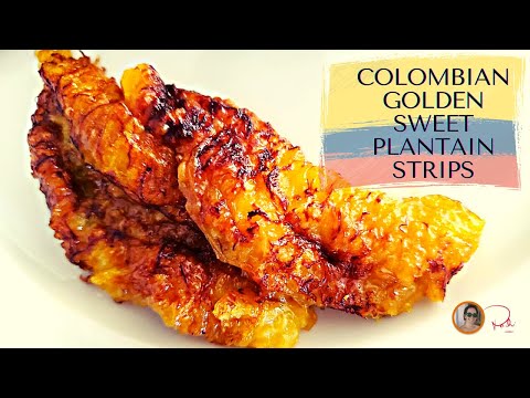 Sweet Colombian Plantain Strips | Tajadas De Platano Maduro Con Queso | Sweet Plantain Strips Gooey
