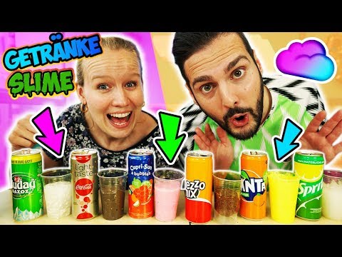 GETRÄNKE SLIME CHALLENGE Fanta, Cola & Sprite Schleim | Wer hat den coolsten Slime? Kathi vs. Kaan