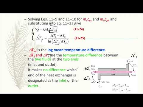 Chapter 4.3.2 The Log Mean Temperature Difference Method for HE Analysis