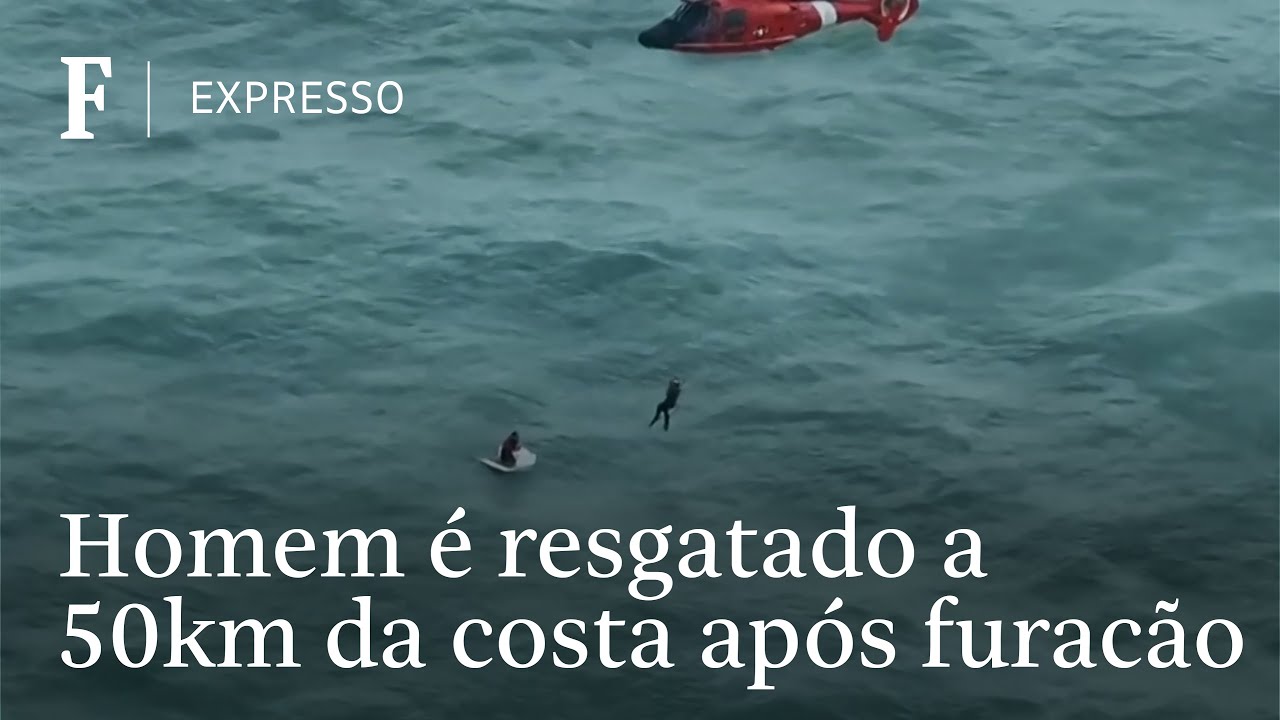 Guarda costeira resgata homem a 50km da costa após furacão Milton