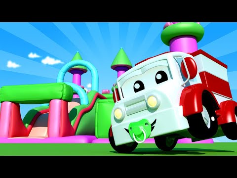 Die kleinen Autos in Car City -  Die Hüpfburg - Autopolis 🚒 Lastwagen Zeichentrickfilme für Kinder