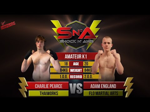 Shock N Awe 32 Amateur Middleweight Kickboxing - Charlie Pearce vs Adam England