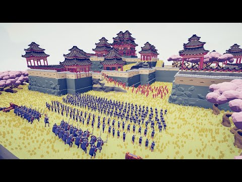 MEDIEVAL ARMY SIEGE JAPANESE CASTLE - ARMY INVASION - Totally Accurate Battle Simulator TABS