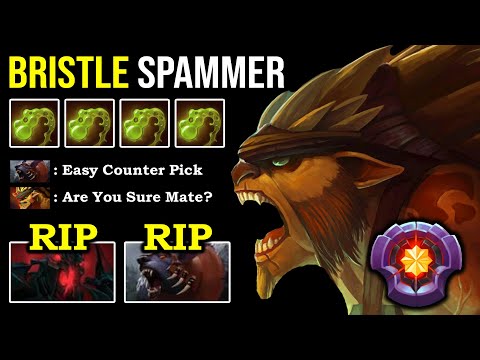 EVEN URSA CAN'T HURT Best Bristleback Spammer Crazy 1v5 Raid Boss & Unlimited Quill Spray 16Min GG
