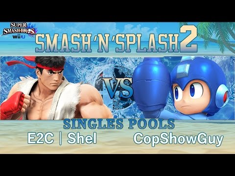 Smash'N'Splash 2  SINGLES POOLS - E2C | Shel (Ryu) vs CopShowGuy (Mega Man)