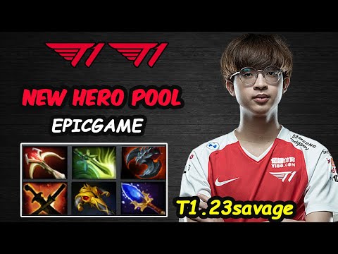 T1 23savage NEW POOL HERO EPIC COMEBACK Dota pro Gameplay
