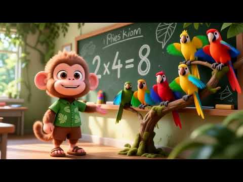 Learn the Table of 2! 🐒🐊 Momo & Croc’s Jungle Math Lesson