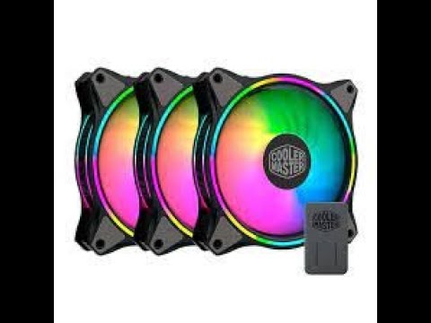 Cooler Master MasterFan MF120 Halo 3in1 Kompiuterio korpusui Ventiliatorius 12 cm Juoda, Pilka video