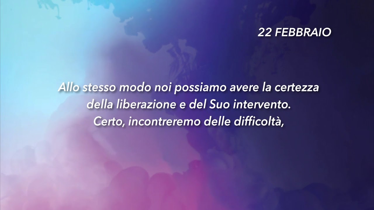 Meditazione Calendario "Parole di Vita" del 22 Febbraio 2019