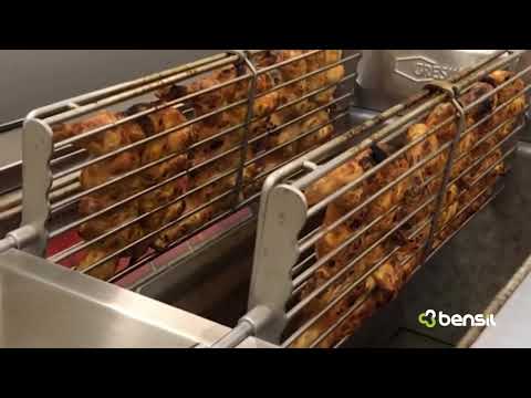 video 2, Gril rotatif à gaz inox multifonctionnel