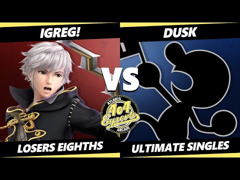 4o4 Smash Night 52 Top 8 - iGreg! (Robin) Vs. Dusk (Game & Watch) SSBU Ultimate Tournament